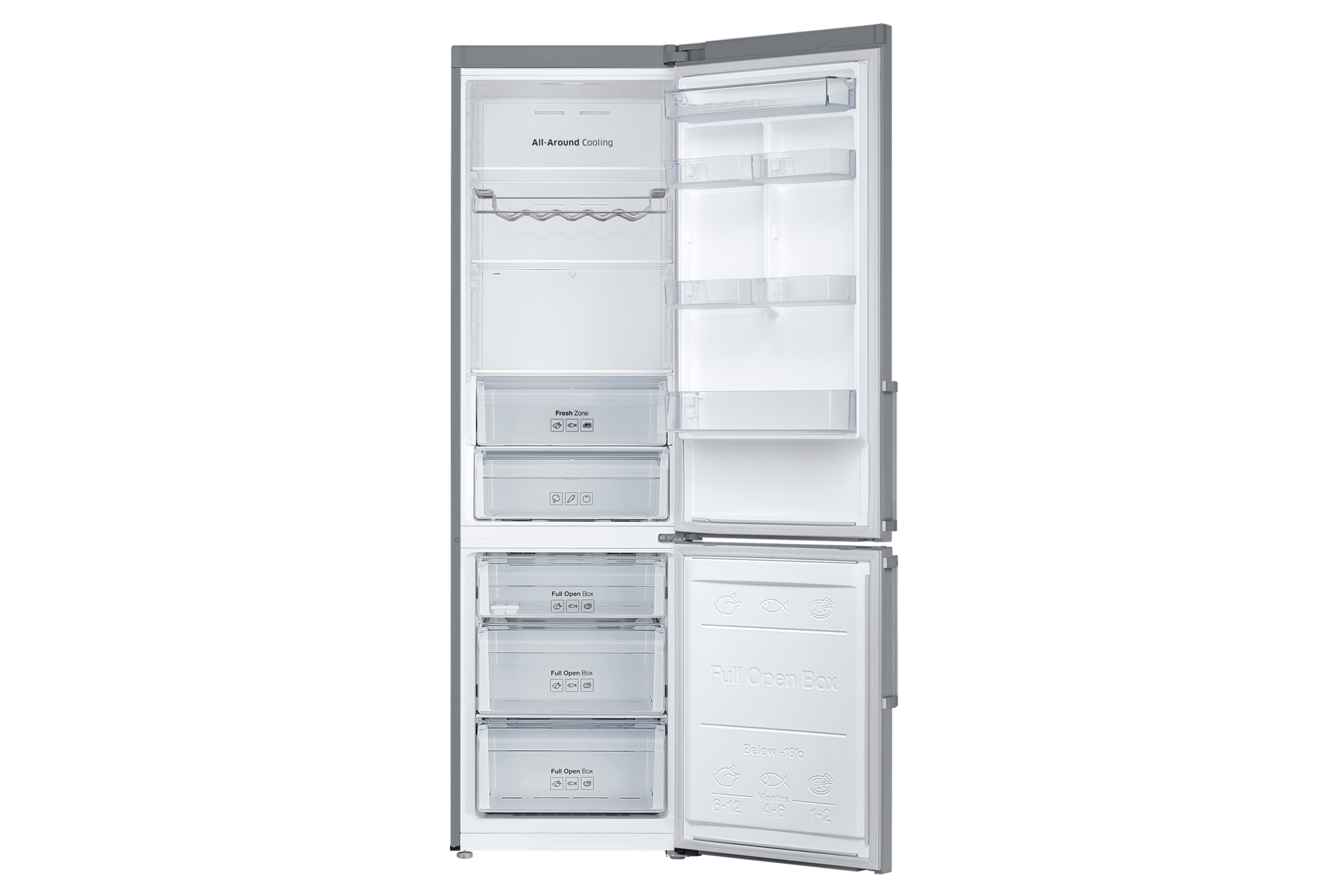 Vista Frontale Aperta Argento