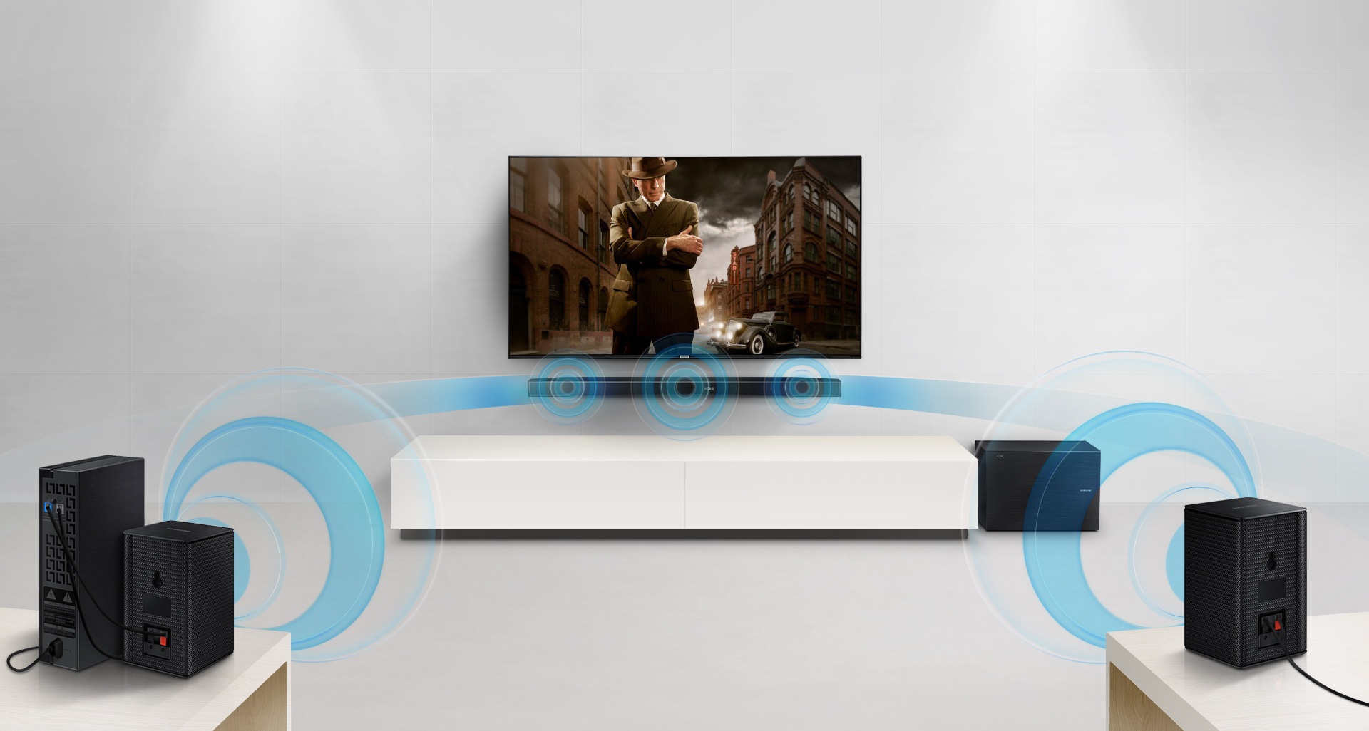 SOUNDBAR SAMSUNG HW K430 2.1 CANALI 220 W WIRELESS 5 MODALITÀ DI SUONO USB  HOST BLUETOOTH REFURBISHED NERO