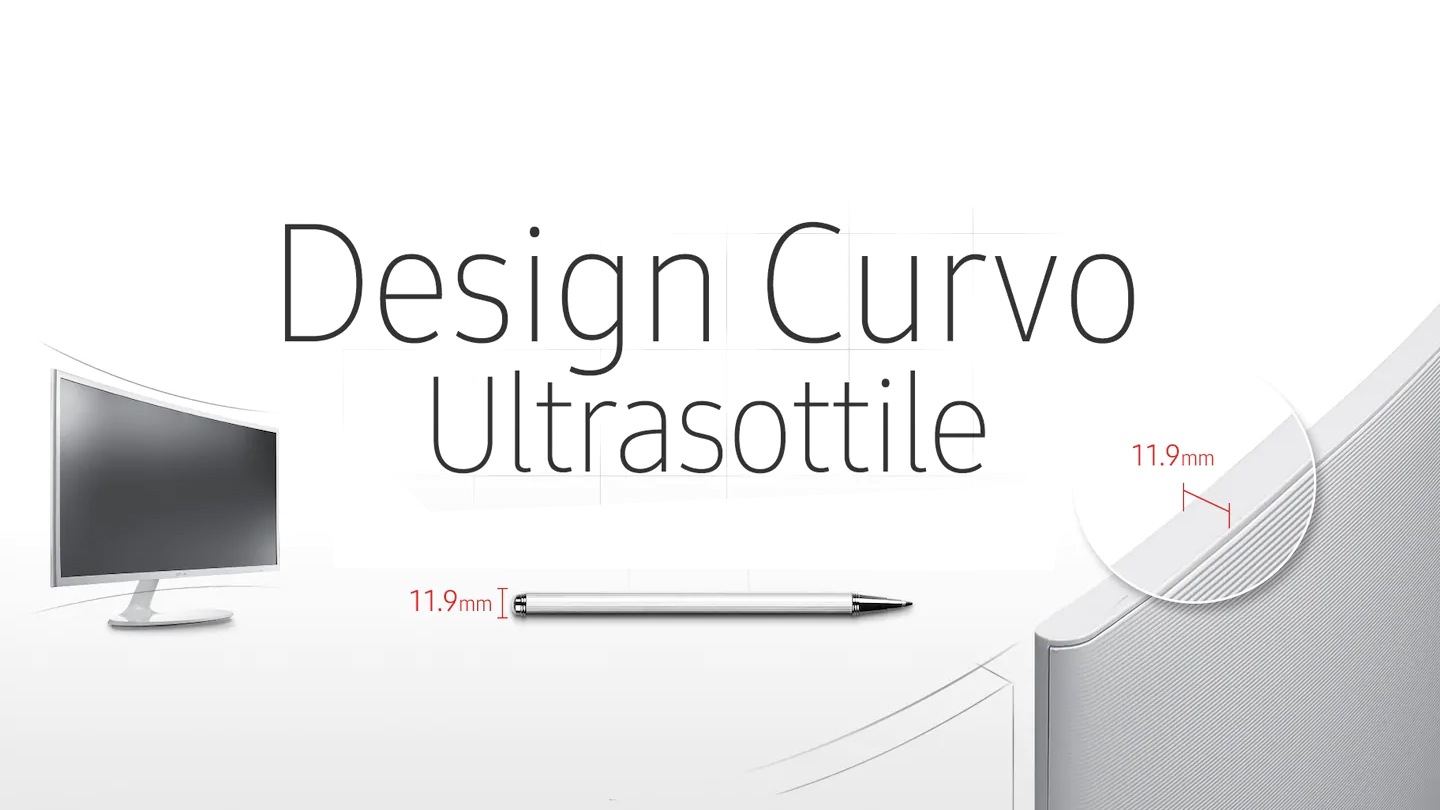 Schermo curvo ultrasottile dal design elegante