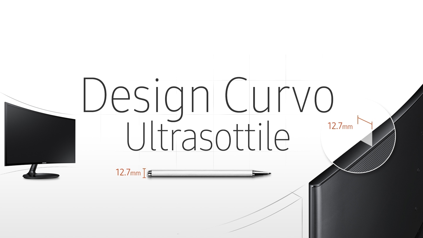 Schermo curvo ultrasottile dal design elegante