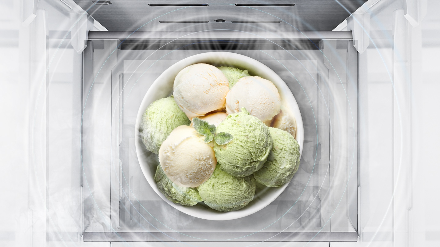 un gelato perfettamente conservato all interno del frigorifero grazie alla tecnologia no frost