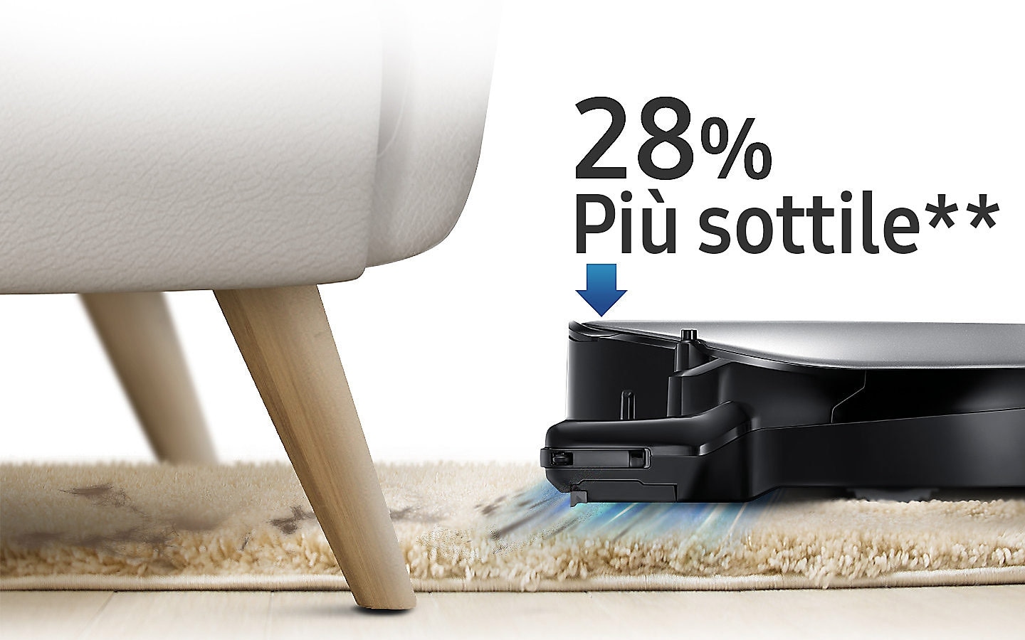 Pulizia efficace anche nei punti più difficili da raggiungere