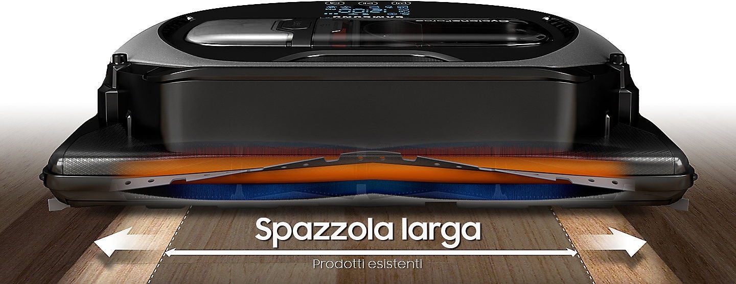 Pulizia di aree più ampie in maniera rapida ed efficiente