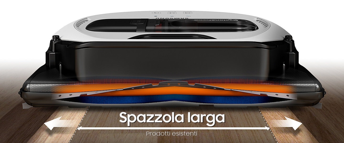 Pulizia di aree più ampie in maniera rapida ed efficiente