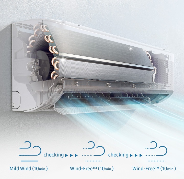 Samsung Klimaanlage Wind-Free Elite AR12 3,5 kW mit Konsole, Quick