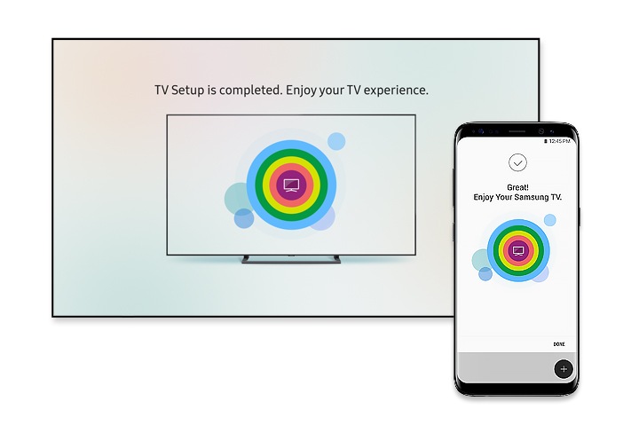 smarthpone Samsung connesso all'app Smart Things