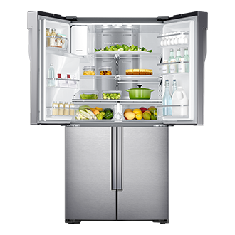 front-top-door-open-food silver
