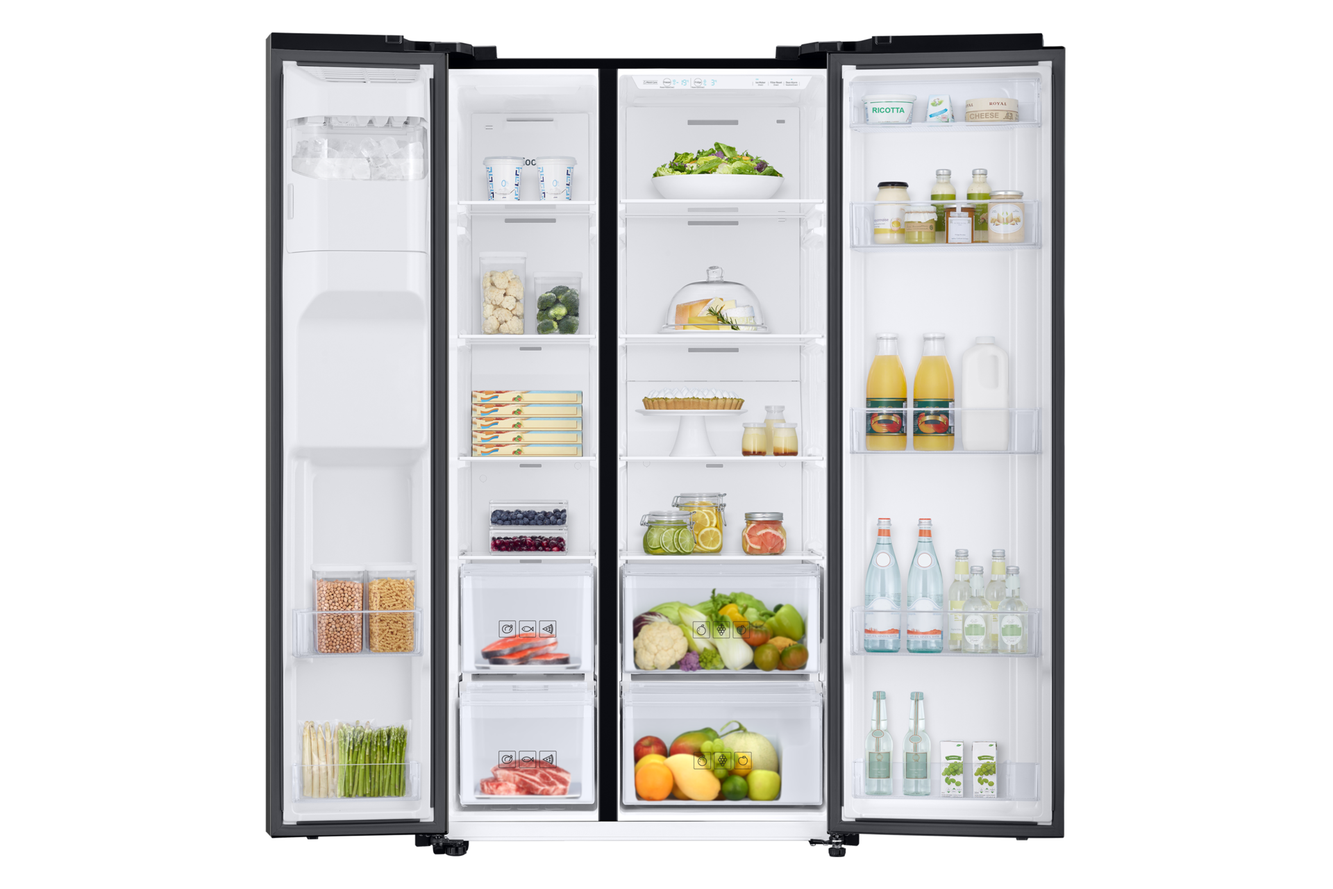 front-open-with-food black