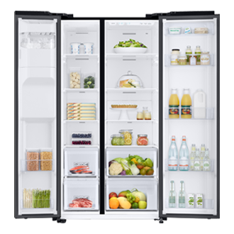 front-open-with-food black