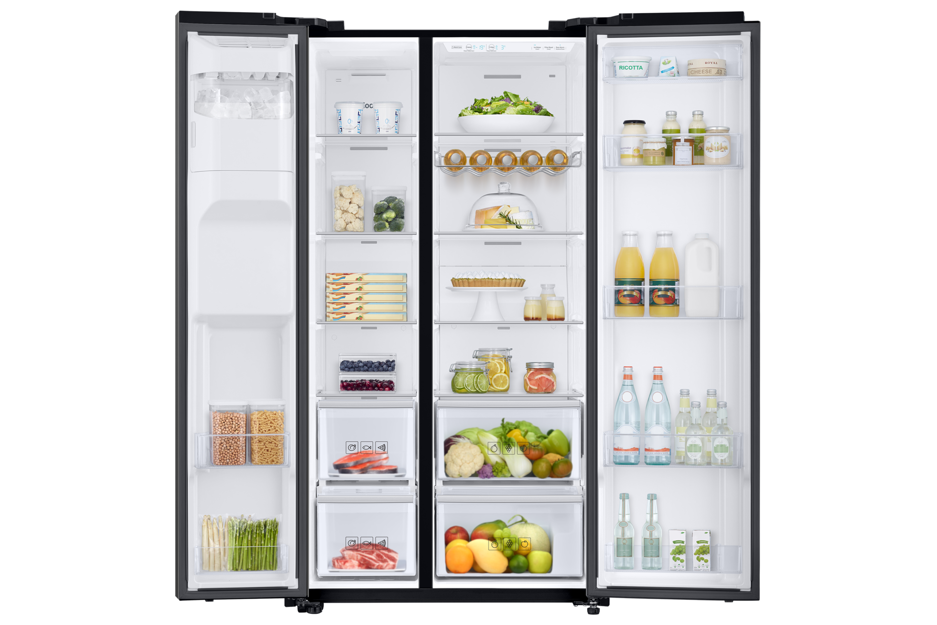 front-open-with-food black