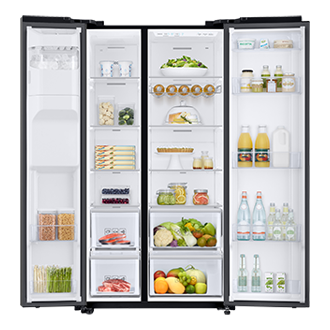 front-open-with-food black