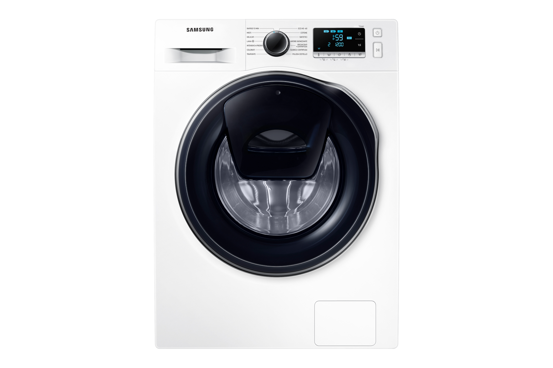 Samsung WW60A3120WE/ET lavatrice slim a caricamento frontale 6 kg Classe C  1200 giri/min, Porta bianca + Panel bianco: prezzi e offerte