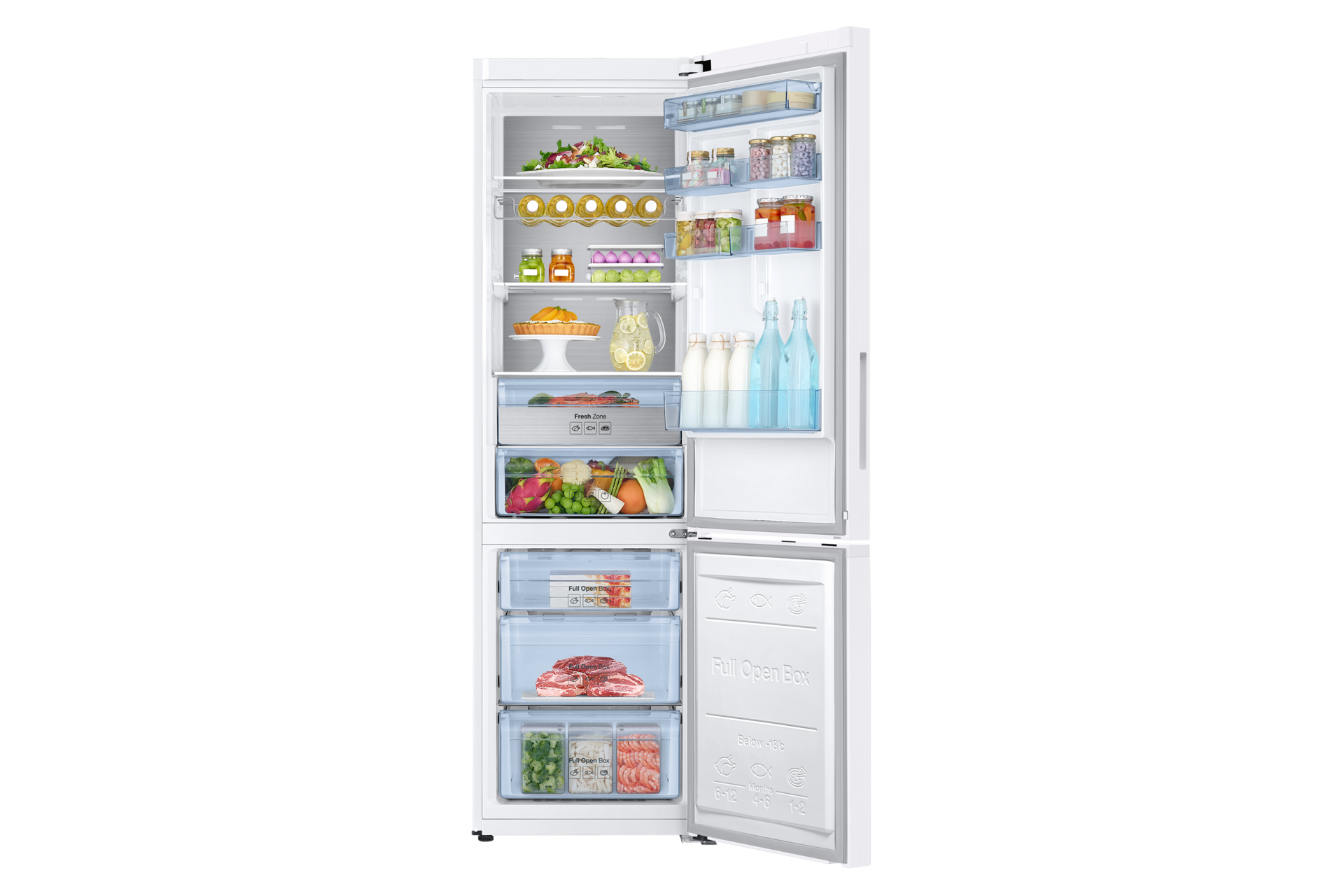 front-open-with-food white