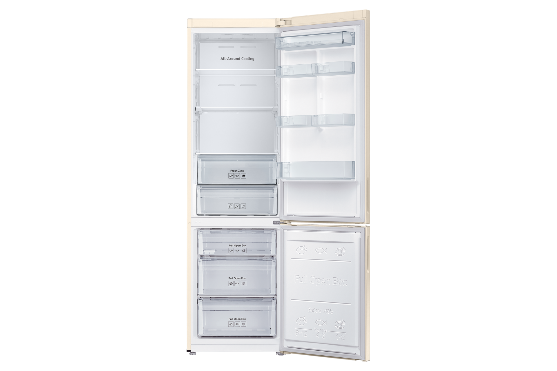 front-open Beige Wood