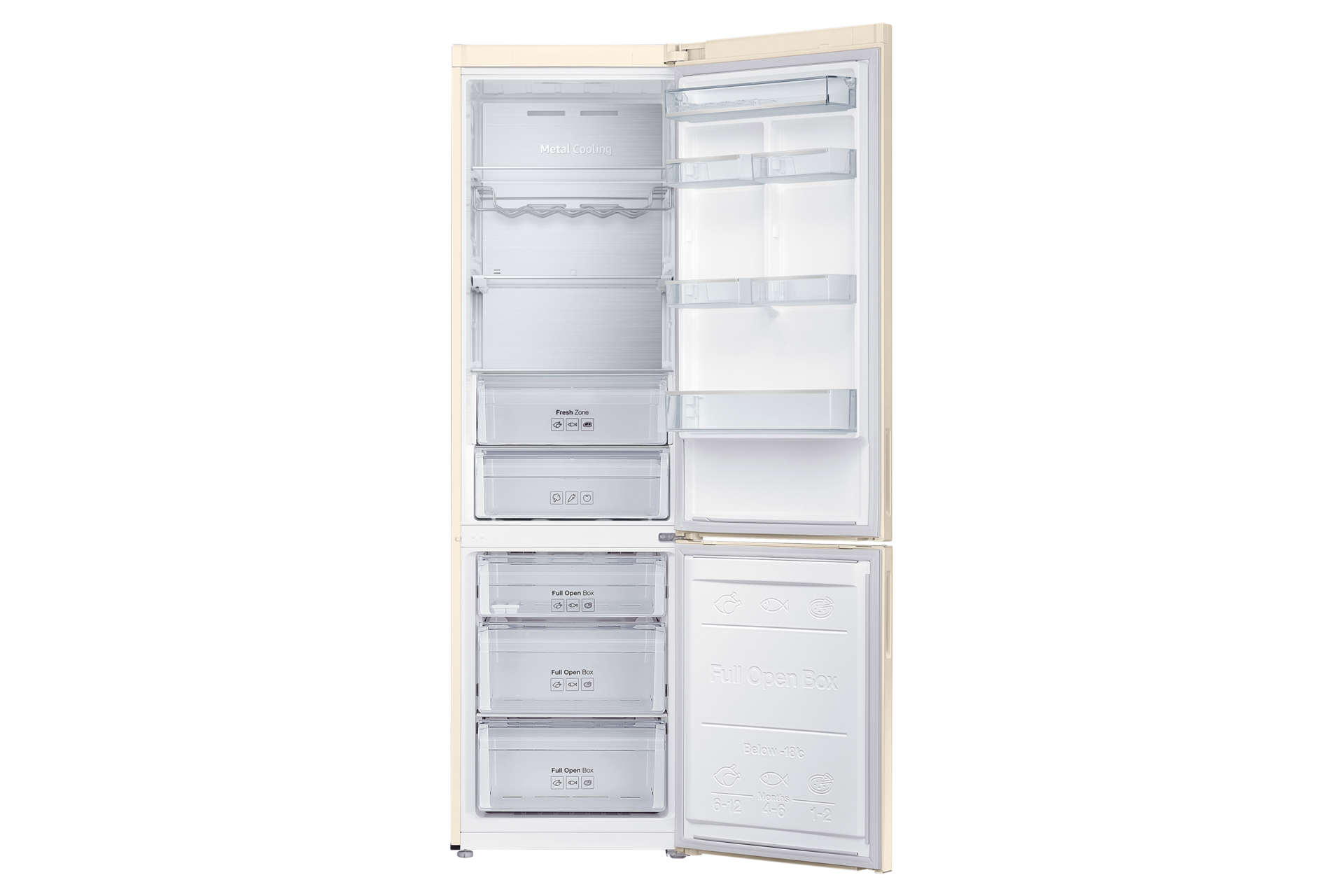 front-open Beige Wood