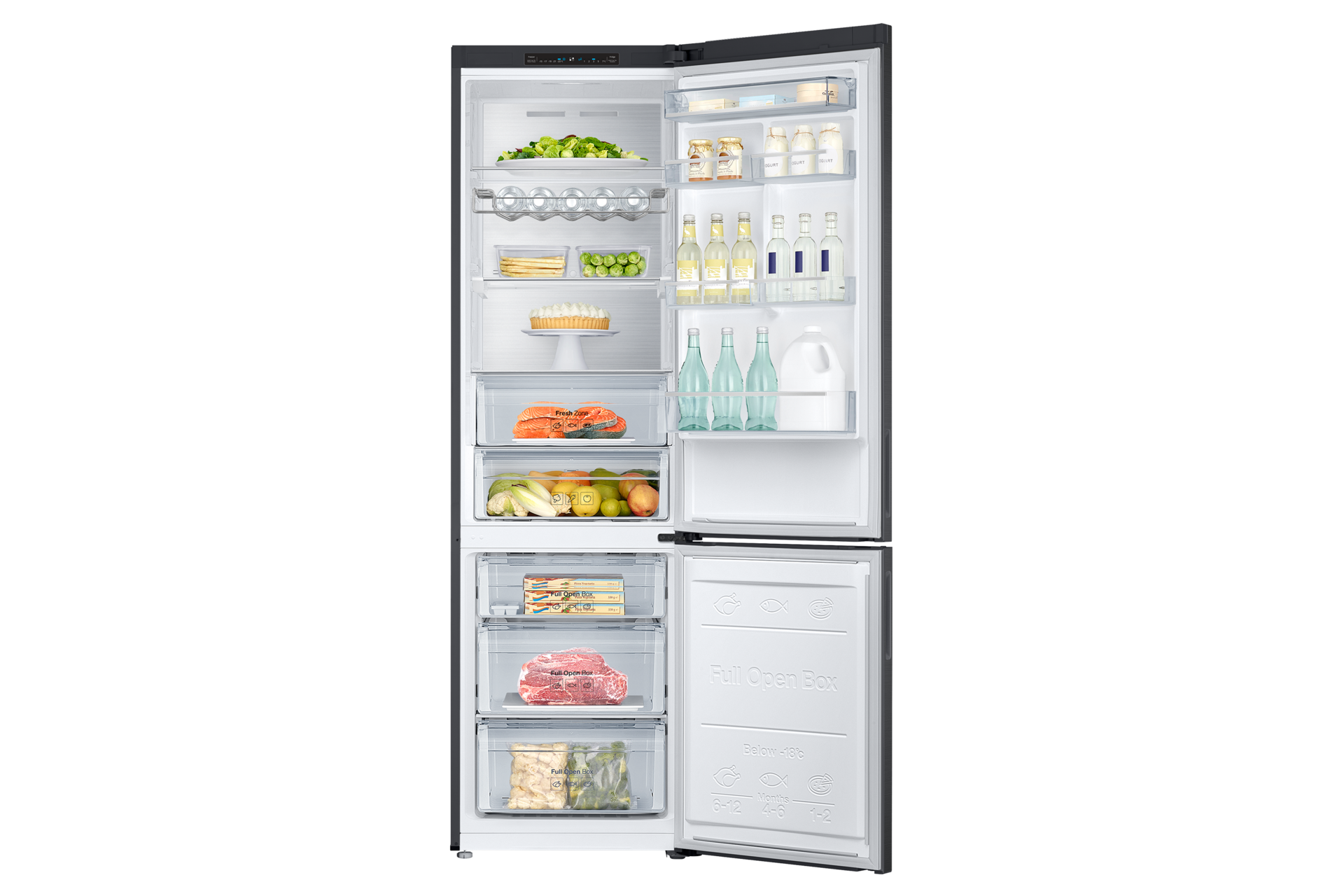 front-open-with-food black