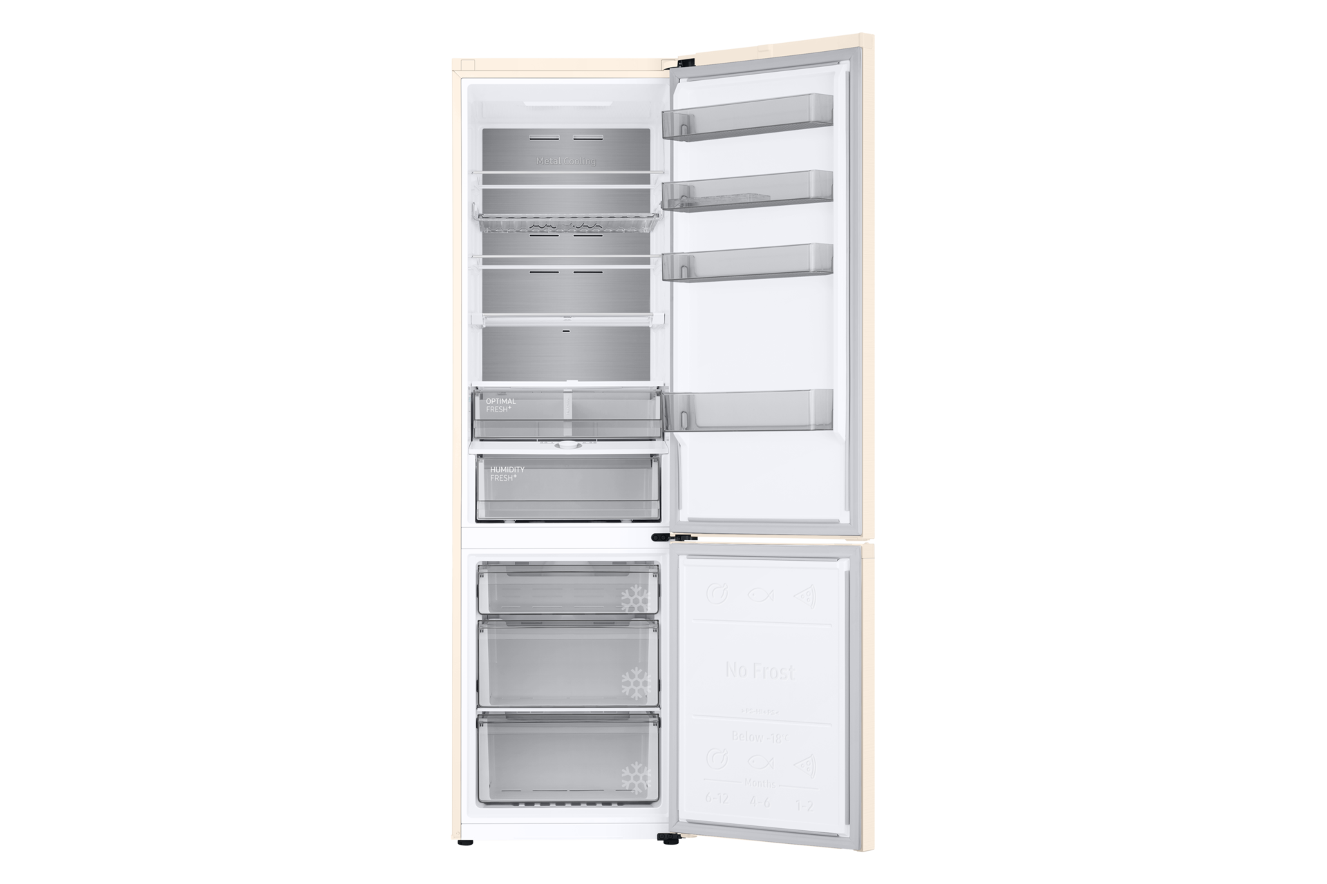 front-open-without-food Beige Wood
