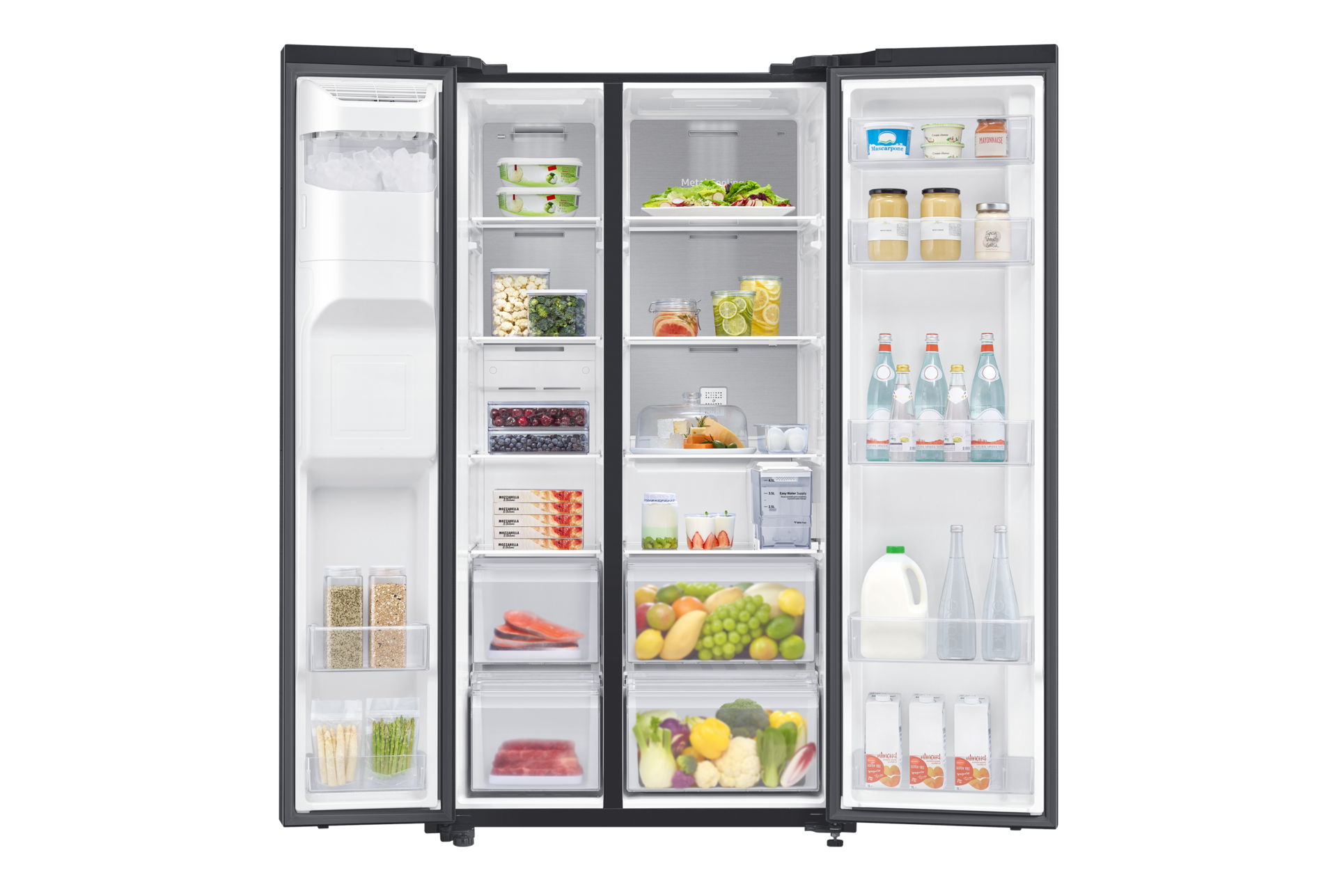 front-open-with-food black