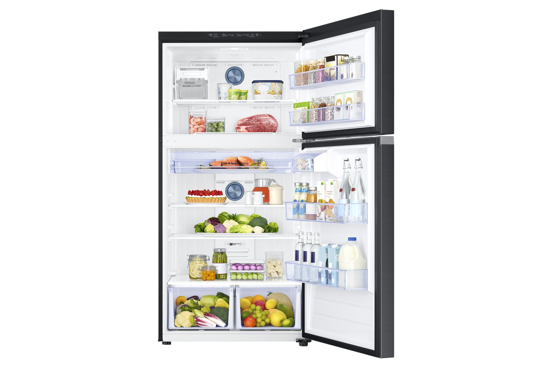 front-open-with-food black