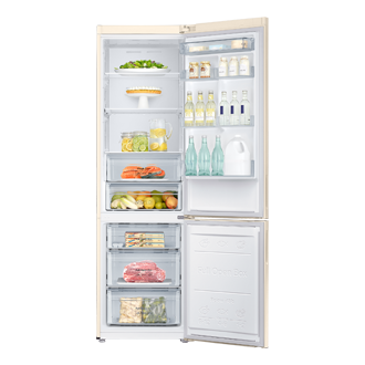 front-open-with-food Beige Wood