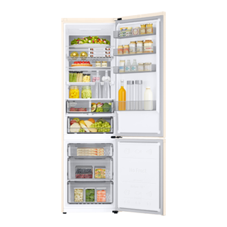 front-open-with-food Beige Wood