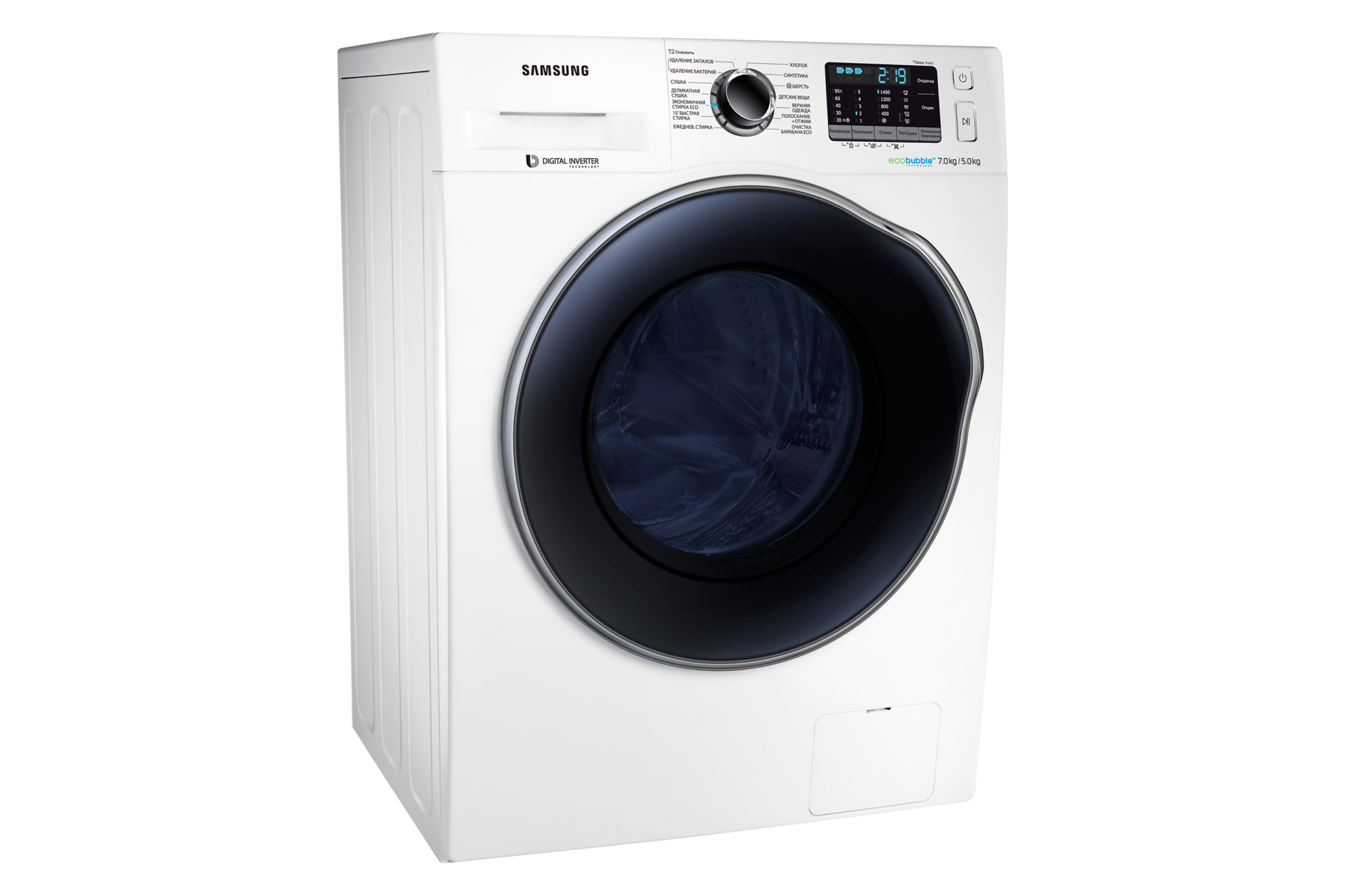 Стиральная машина samsung с сушкой wd5000j с ecobubble 7 кг wd70j5410aw ld