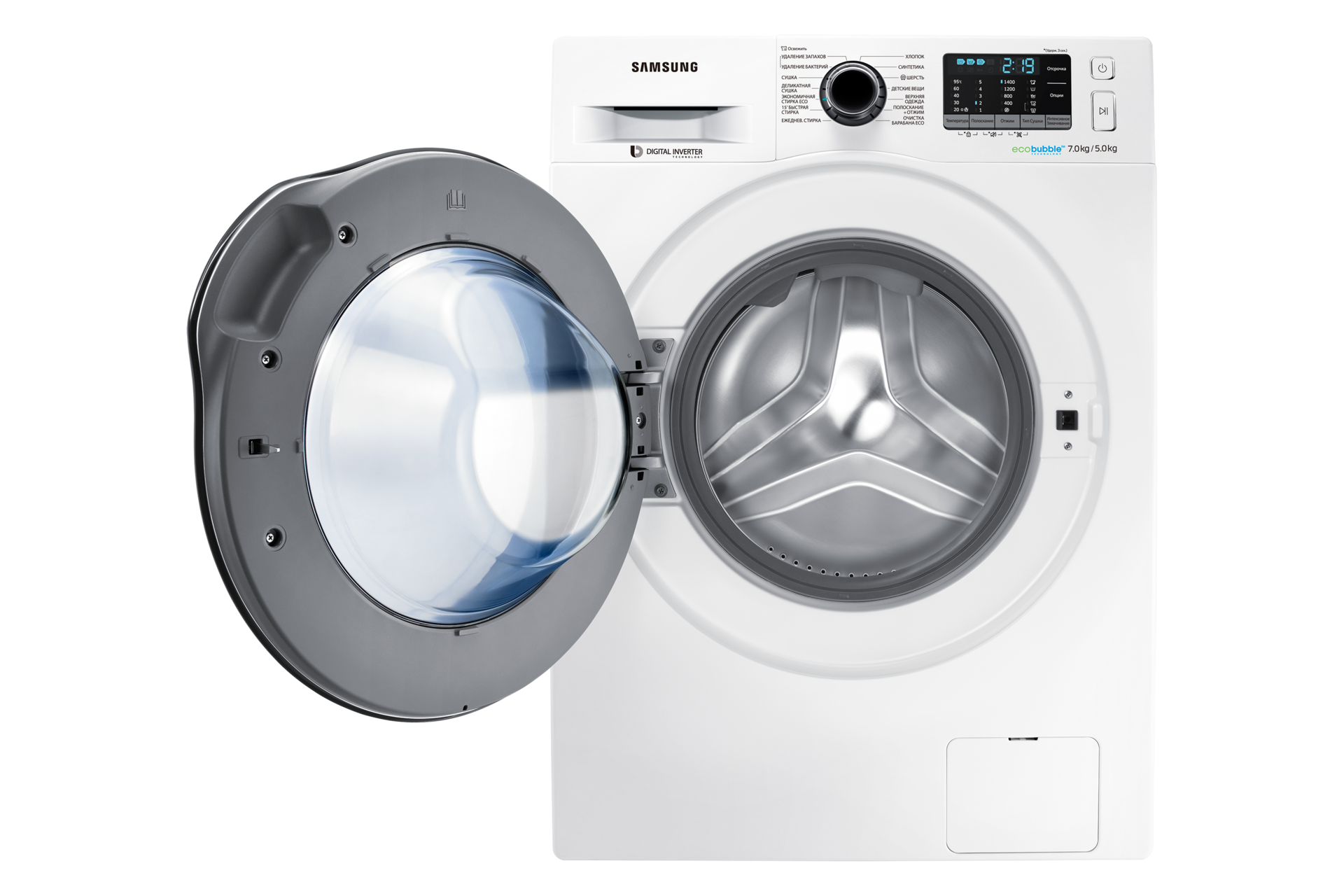 Стиральная машина samsung с сушкой wd5000j с ecobubble 7 кг wd70j5410aw ld