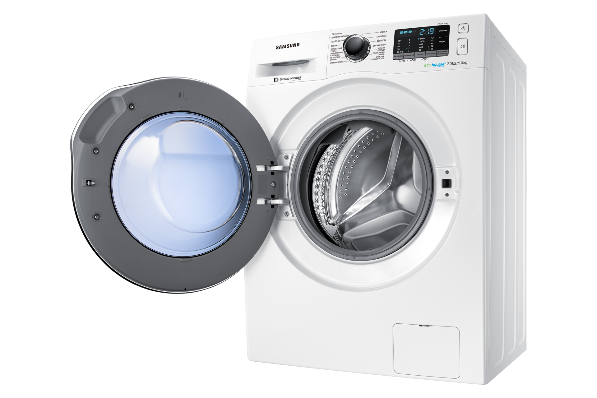 Стиральная машина samsung с сушкой wd5000j с ecobubble 7 кг wd70j5410aw ld