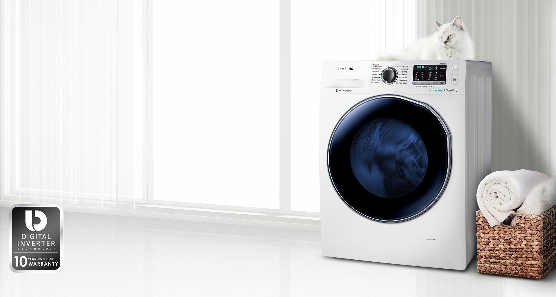 Стиральная машина samsung с сушкой wd5000j с ecobubble 7 кг wd70j5410aw ld