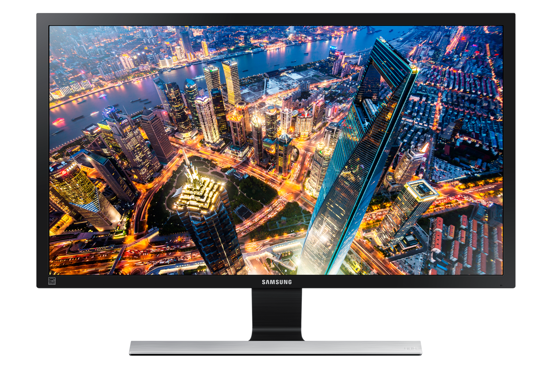 28" монитор Samsung U28E590D Вид Cпереди Черный