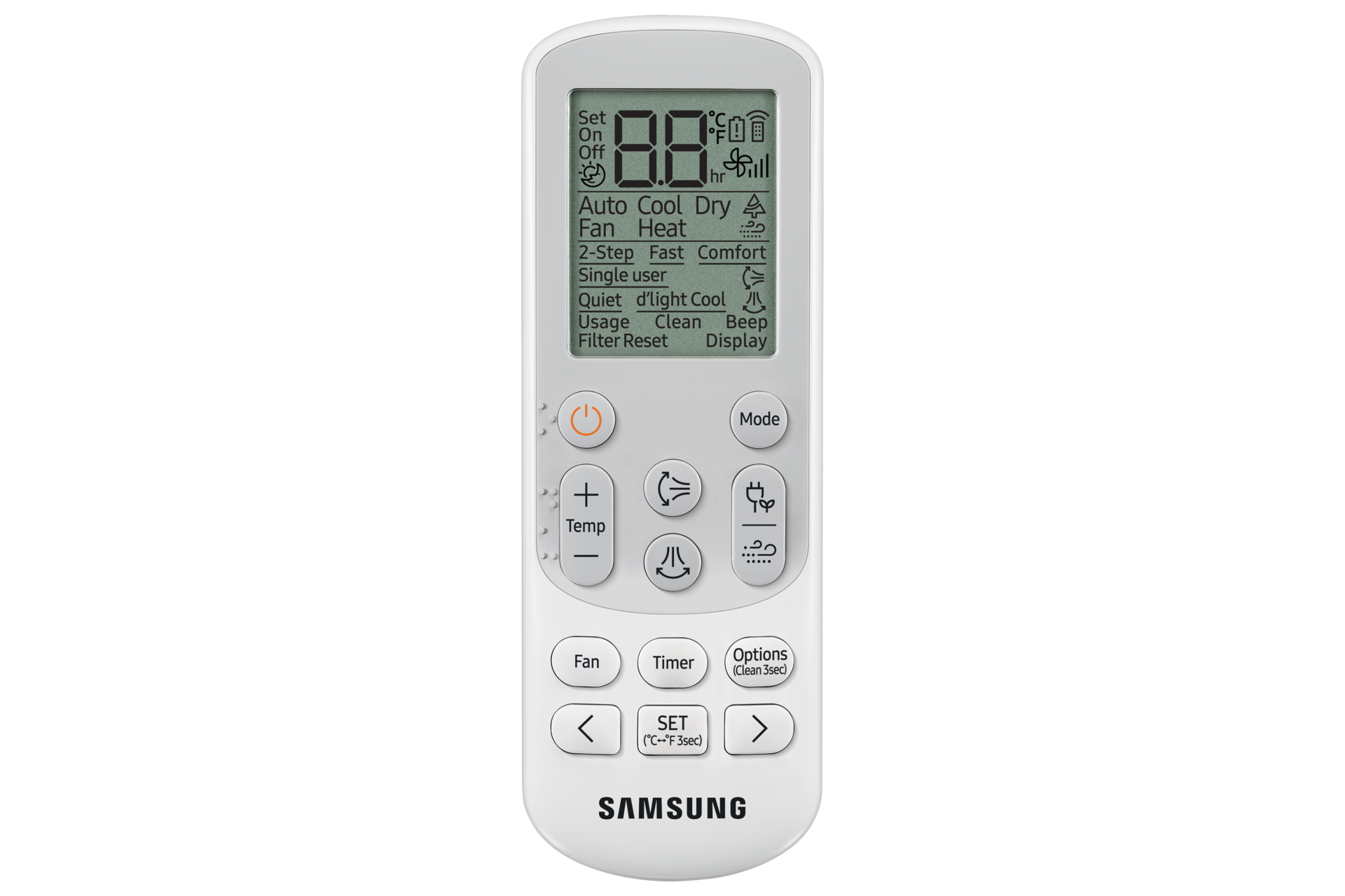 Aire acondicionado Samsung AR09NVFXBWKNXL 9,000 BTU/h - Control remoto