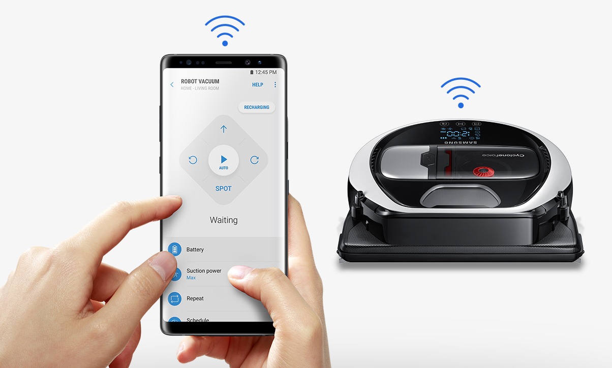 Как настроить робот. Пылесос самсунг с Wi-Fi. Пылесос Samsung Wi Fi. Пылесос Samsung POWERBOT-E wr5000 Wi-Fi. Пылесос самсунг 2200 w с управлением по вай фай.