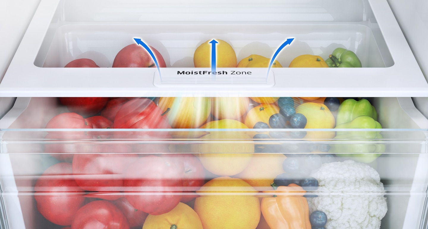 Refrigeradora Samsung Top Freezer - Alimentos frescos