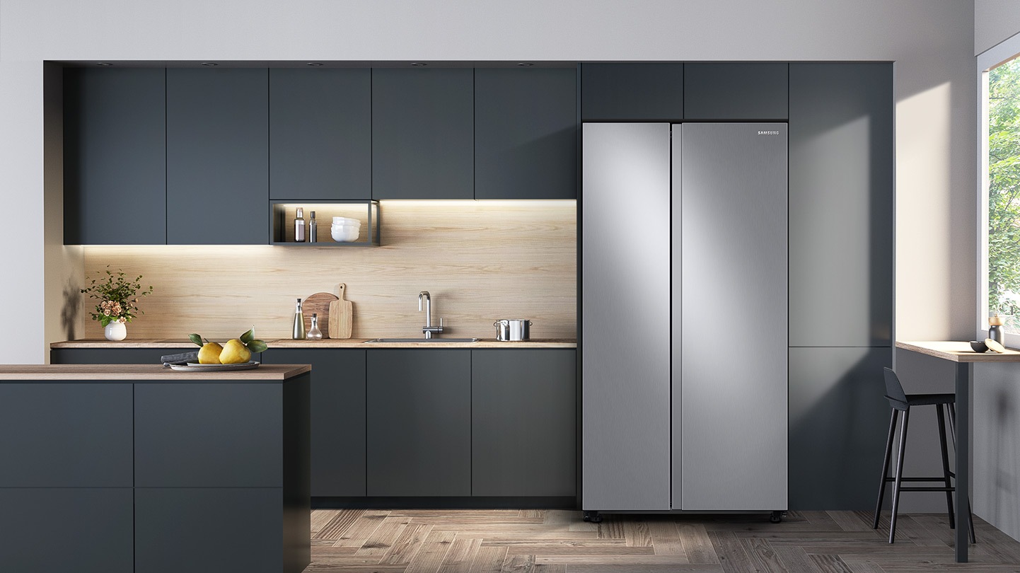 Refrigeradora Samsung SBS Gris RS28T5B00S9 - Diseño