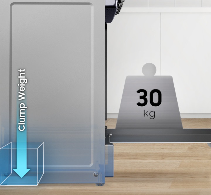 Prevents overturn injuries from the oven