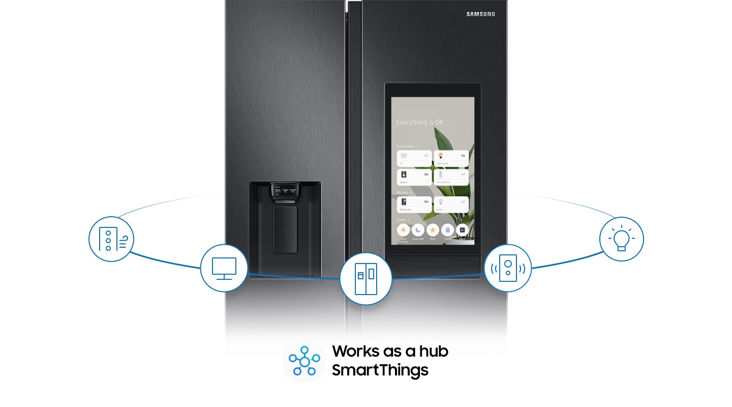 Samsung SBS Black Refrigerator RS27T5561B1 - SmartThings