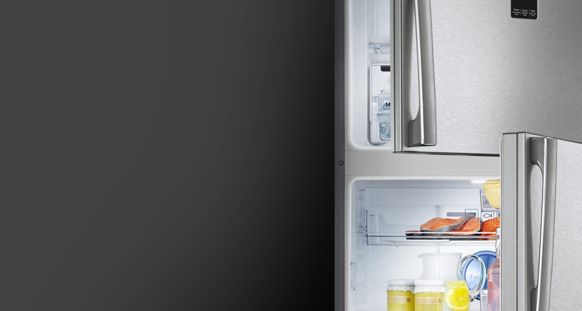 Refrigeradora Samsung Plata RT35K5730SL Top Freezer - Luz brillante