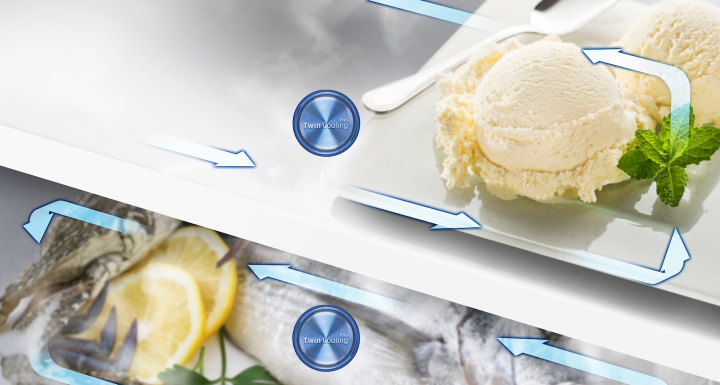 Refrigeradora Samsung Top Freezer - Alimentos congelados