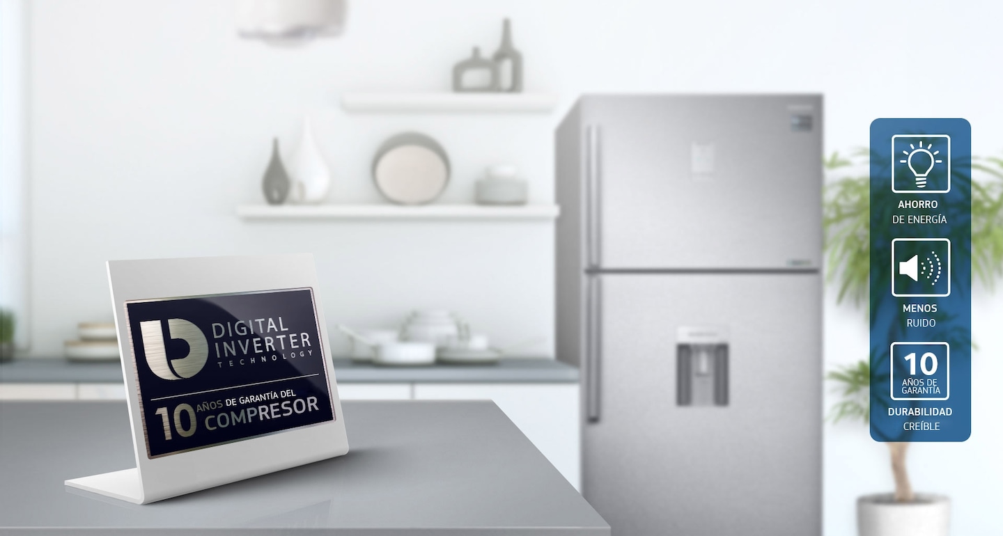 Refrigeradora Samsung Top Freezer - Más silenciosa