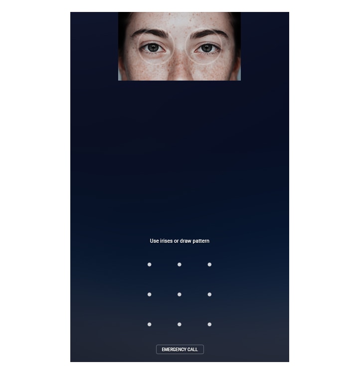Samsung Galaxy Tab S4 - Reconocimiento facial - Escaneo de iris