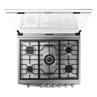 Estufa a Gas Samsung NX52T7322LS/AP Gris - Parte superior