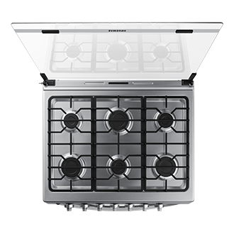 Estufa a Gas Samsung NX52T3310LV/AP Gris - Parte superior