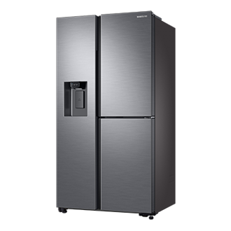 Refrigeradora Samsung Plata SBS RS65R5691M9 - Diseño semi-perfilado izquierdo