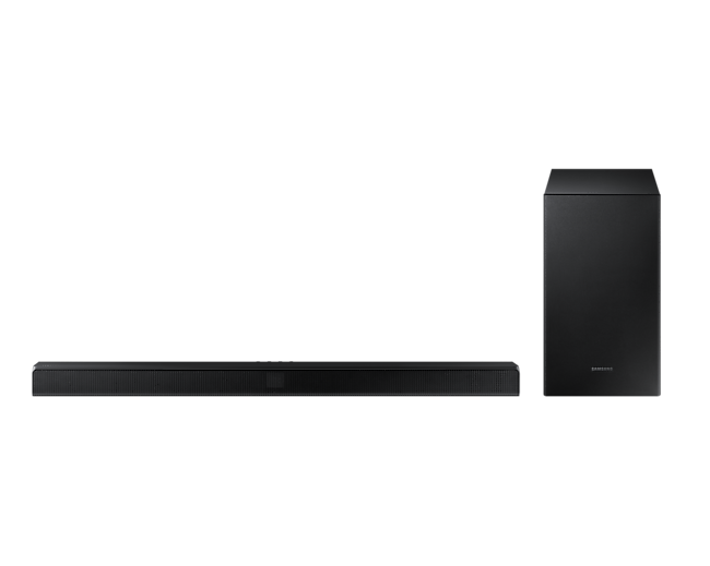 Barra de sonido Samsung Negra HW-T550 3.1 canales - Diseño frontal