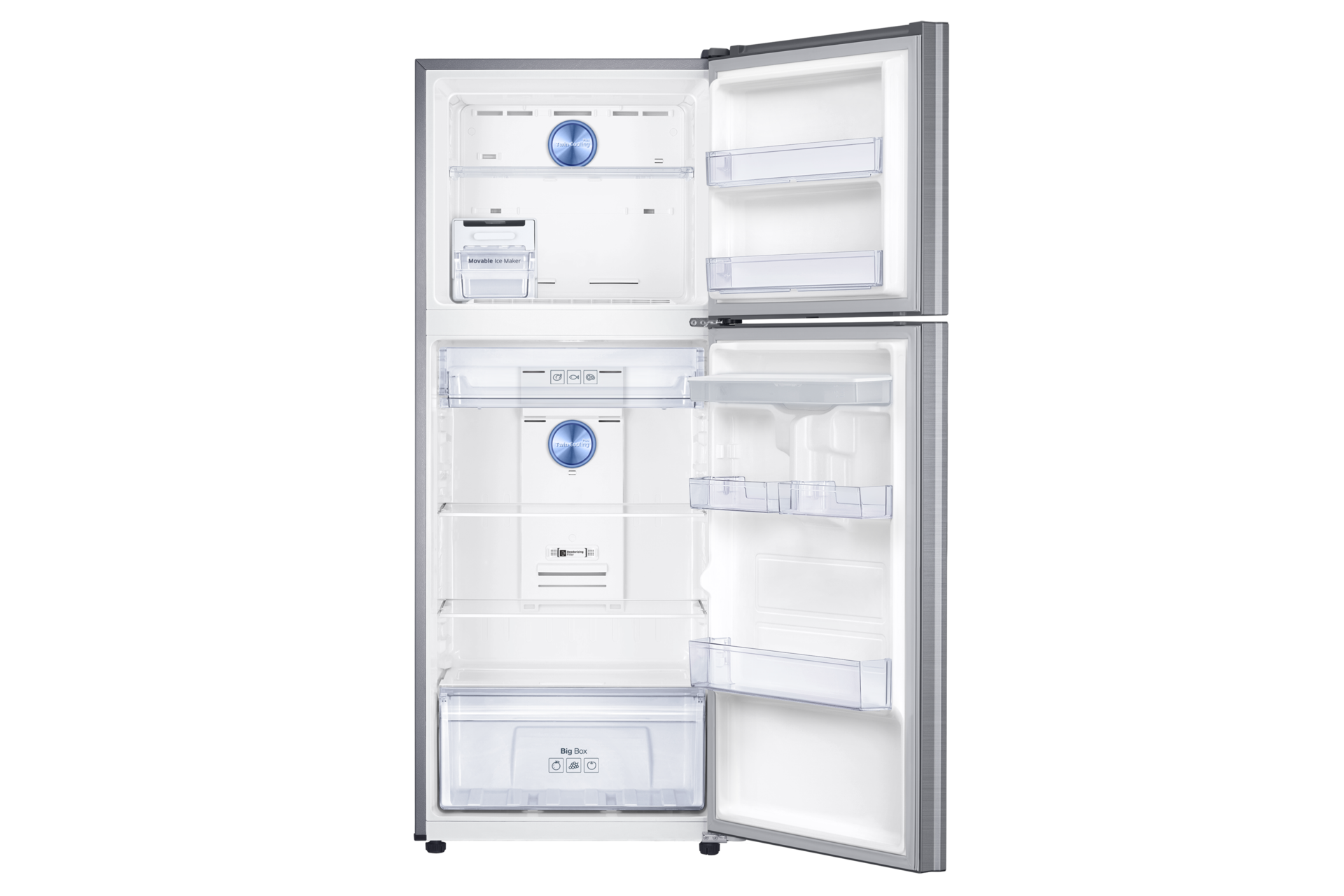 Refrigeradora Samsung Top Freezer abierta
