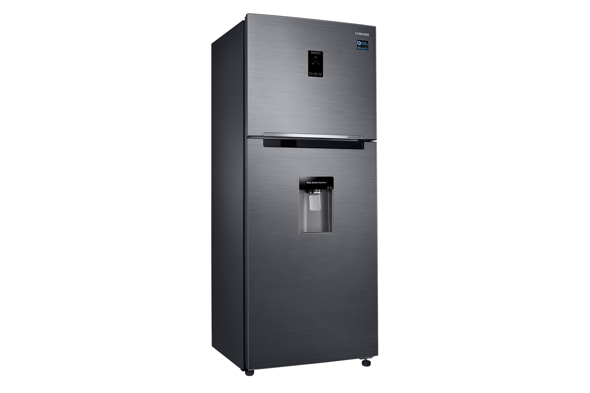 Refrigeradora Samsung Negra Top Freezer RT38K5930BS - Diseño semi-perfilado izquierdo