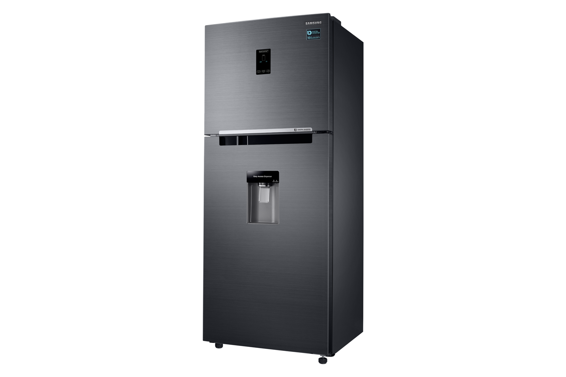 Refrigeradora Samsung Negra Top Freezer RT38K5930BS - Diseño semi-perfilado derecho