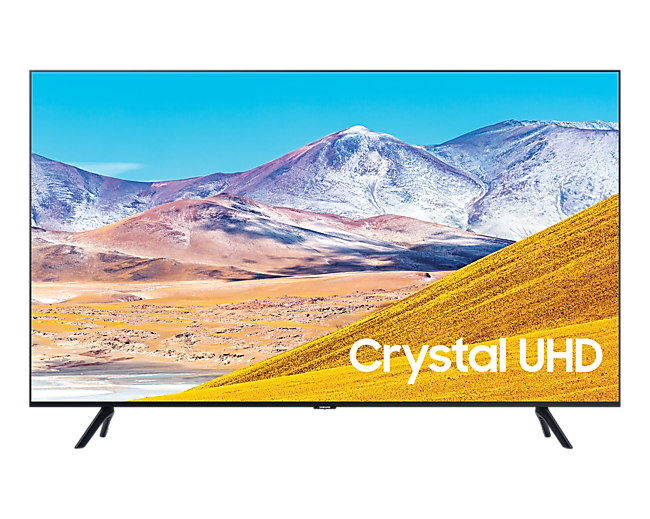 75" TU8000 Crystal UHD 4K Smart TV 2020 - Diseño frontal