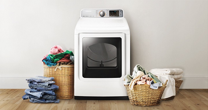 Samsung 7 4 Cu Ft White Electric Dryer With Steam Sanitize Costco