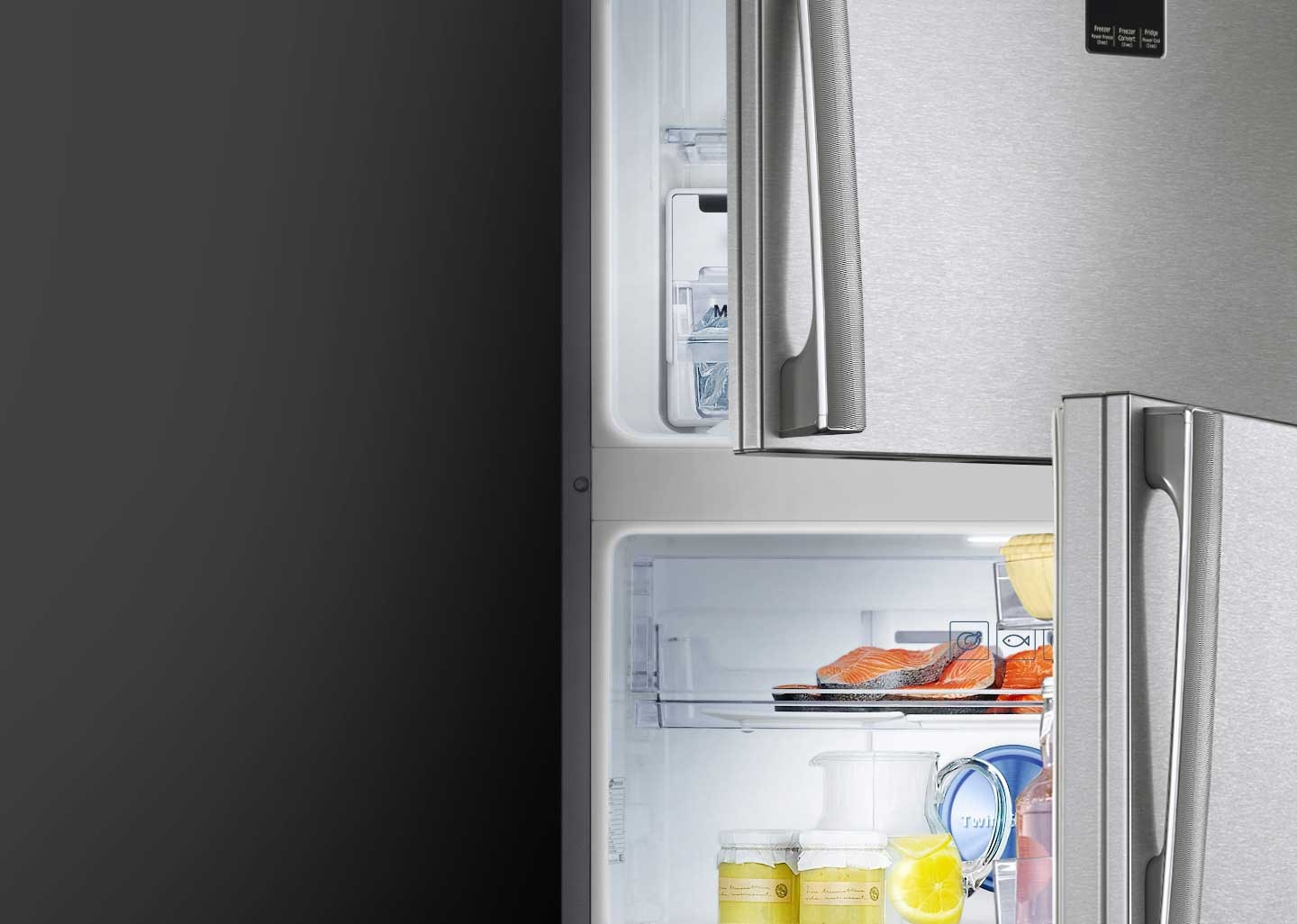 Samsung double door fridge 350 deals litre